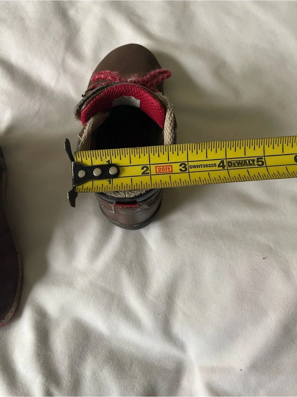 Merrell Brown Leather Kids Boots with Red Laces